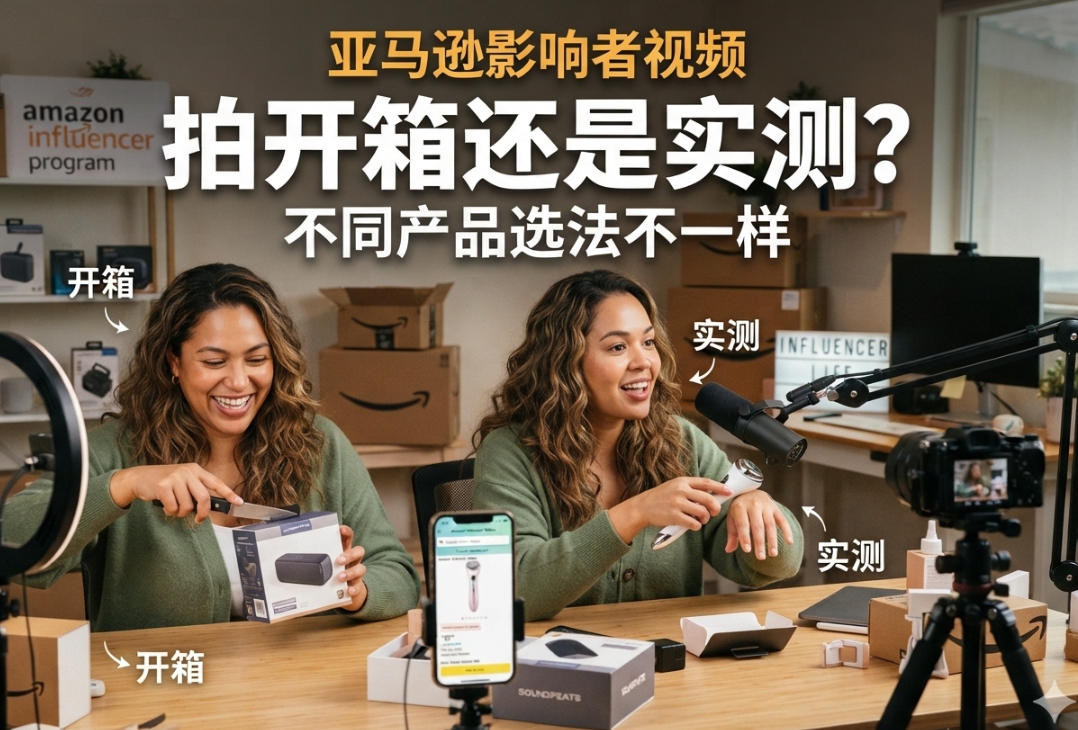 亚马逊影响者视频拍开箱还是实测？不同产品选法不一样